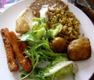 organic Sunday lunch with roast chicken from Sheepdrove