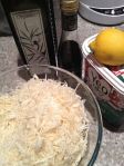 Celeriac - grated with ingredients