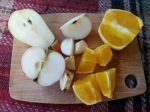 Fruit in cut up pieces