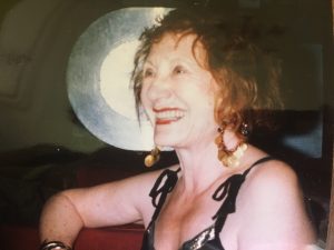 My mother looking glam and full of joie-de-vivre